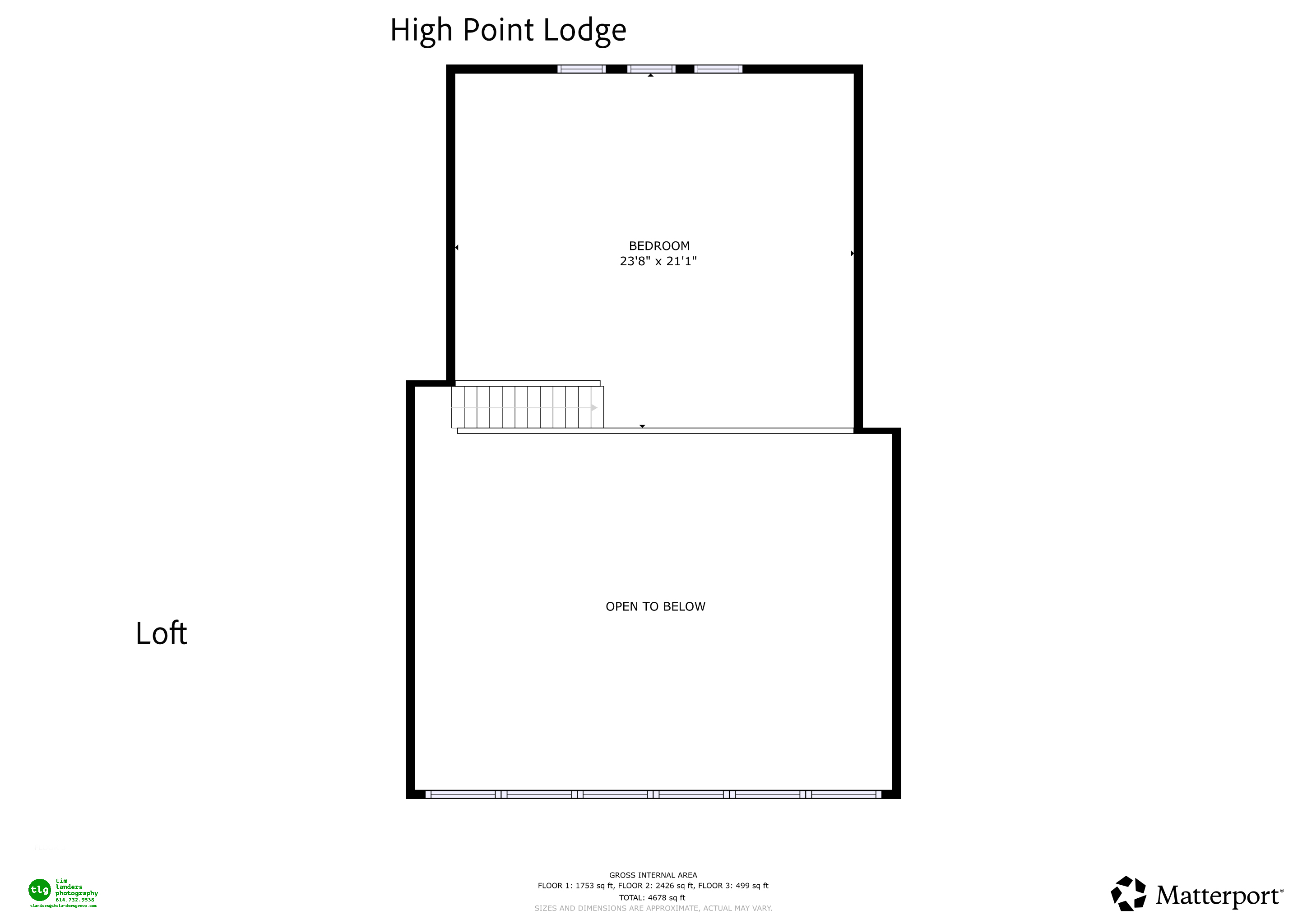 High Point Lodge loft floor plan