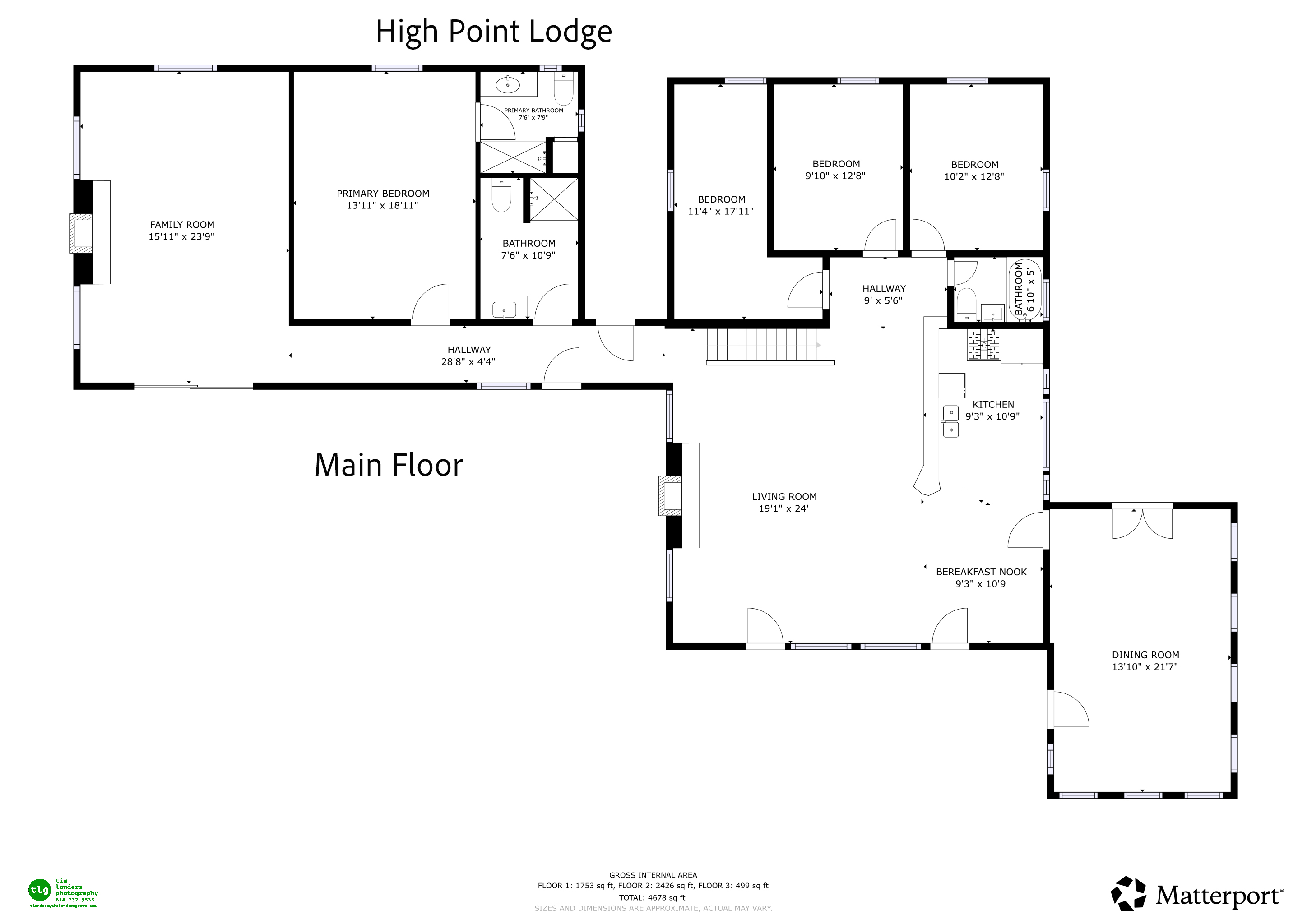 High Point Lodge main floor plan