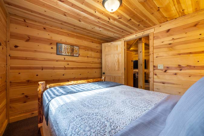 Laundry area inside Little Pine Cabin